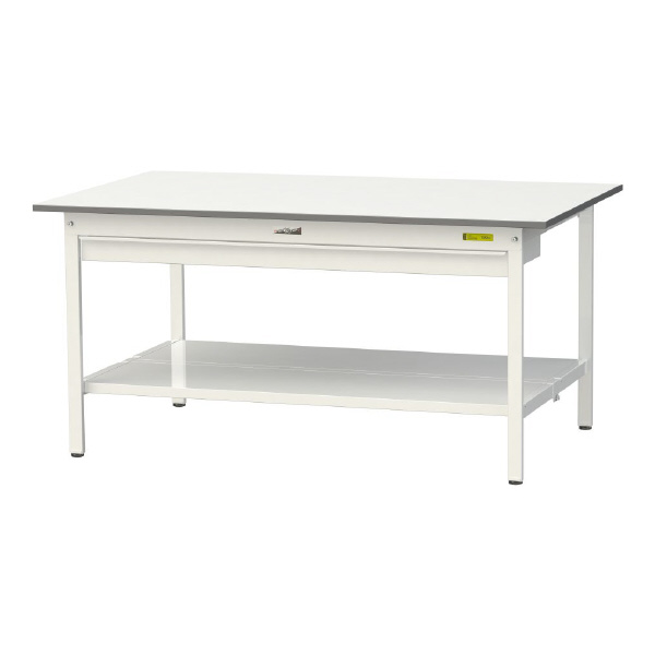 山金工業（株） ワークテーブル150シリーズ　固定式　ワイド引出し+全面棚板付　SUP ワークテーブル１５０シリーズ　固定式 SUP-1590WTT-WW