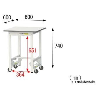 山金工業（株） ワークテーブル150シリーズ　ワンタッチ移動タイプ　SUPU ワークテーブル１５０シリーズ　移動式 SUPU-660-WW