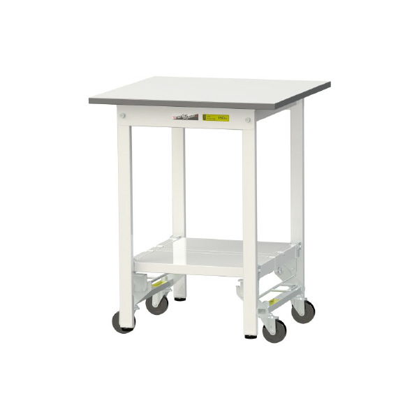 山金工業（株） ワークテーブル150シリーズ　ワンタッチ移動タイプ　全面棚板付　SUPU ワークテーブル１５０シリーズ　移動式 SUPU-660TT-WW