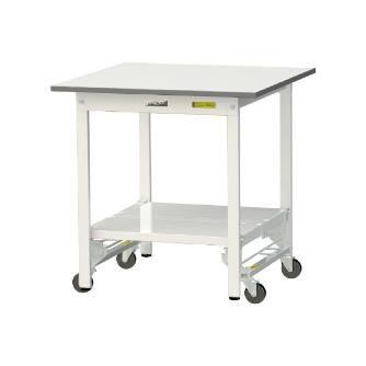 山金工業（株） ワークテーブル150シリーズ　ワンタッチ移動タイプ　全面棚板付　SUPU ワークテーブル１５０シリーズ　移動式 SUPU-775TT-WW