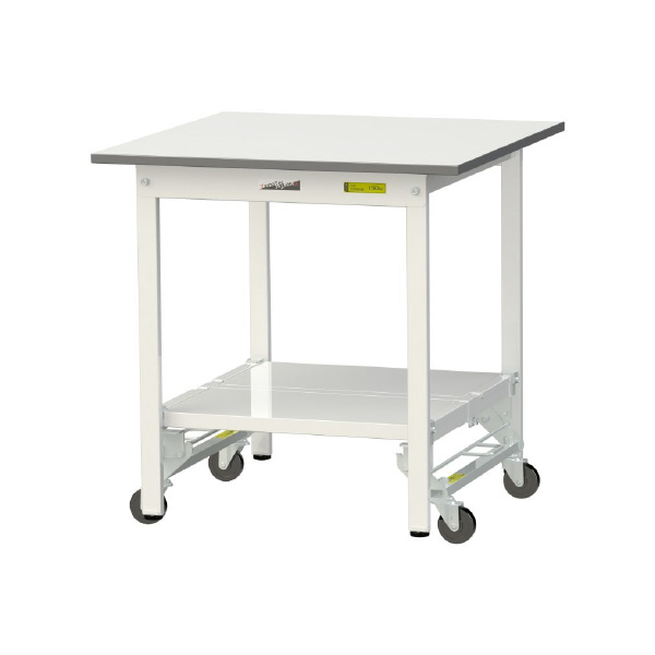 山金工業（株） ワークテーブル150シリーズ　ワンタッチ移動タイプ　全面棚板付　SUPU ワークテーブル１５０シリーズ　移動式 SUPU-775TT-WW
