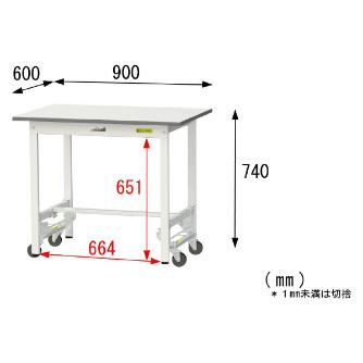 山金工業（株） ワークテーブル150シリーズ　ワンタッチ移動タイプ　SUPU ワークテーブル１５０シリーズ　移動式 SUPU-960-WW