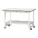 山金工業（株） ワークテーブル150シリーズ　ワンタッチ移動タイプ　全面棚板付　SUPU ワークテーブル１５０シリーズ　移動式 SUPU-1275TT-WW