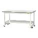 山金工業（株） ワークテーブル150シリーズ　ワンタッチ移動タイプ　全面棚板付　SUPU ワークテーブル１５０シリーズ　移動式 SUPU-1575TT-WW