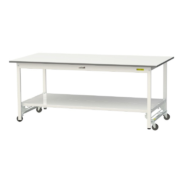 山金工業（株） ワークテーブル150シリーズ　ワンタッチ移動タイプ　全面棚板付　SUPU ワークテーブル１５０シリーズ　移動式 SUPU-1890TT-WW