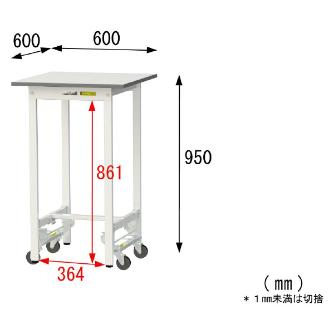 山金工業（株） ワークテーブル150シリーズ　ワンタッチ移動タイプ　SUPUH ワークテーブル１５０シリーズ　移動式 SUPUH-660-WW