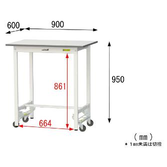 山金工業（株） ワークテーブル150シリーズ　ワンタッチ移動タイプ　SUPUH ワークテーブル１５０シリーズ　移動式 SUPUH-960-WW
