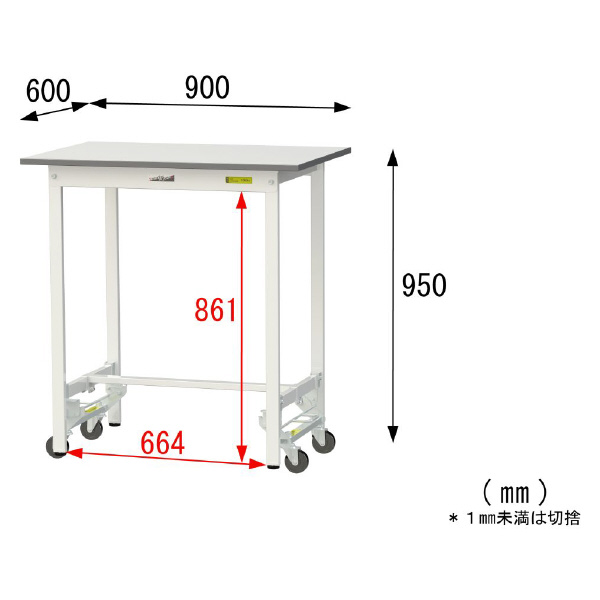 山金工業（株） ワークテーブル150シリーズ　ワンタッチ移動タイプ　SUPUH ワークテーブル１５０シリーズ　移動式 SUPUH-960-WW