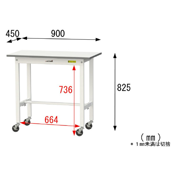 山金工業（株） ワークテーブル150シリーズ　移動式　SUPC ワークテーブル１５０シリーズ　移動式 SUPC-945-WW