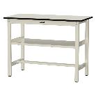 山金工業（株） ワークテーブル300シリーズ　固定式　中間全面棚板付　SWPH