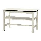 山金工業（株） ワークテーブル300シリーズ　固定式　中間全面棚板付　SWR