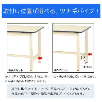 山金工業（株） ワークテーブル300シリーズ　固定式　中間全面棚板付　SWS ワークテーブル３００シリーズ　固定式 SWS-1275S2-GG