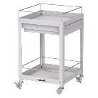 山金工業（株） コンビニワゴン コボレ止め+キャビネット付 ナイロンキャスター WCLFCN