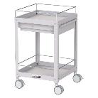 山金工業（株） コンビニワゴン コボレ止め+キャビネット付 双輪キャスター WCLFCS