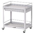 山金工業（株） コンビニワゴン コボレ止め+キャビネット付 ゴムキャスター WCFC