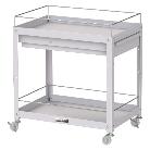 山金工業（株） コンビニワゴン コボレ止め+キャビネット付 ナイロンキャスター WCFCN