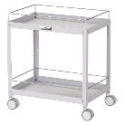 山金工業（株） コンビニワゴン コボレ止め付 双輪キャスター WCFS