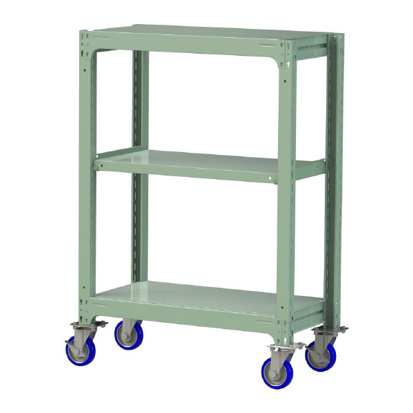 山金工業（株） 中量ラック移動式(150kg/段) H1200 3段 ウレタンキャスター 3SC 中量ラック　移動式 3SC4348-3GUF