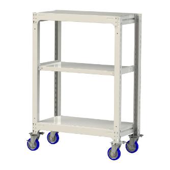山金工業（株） 中量ラック移動式(150kg/段) H1200 3段 ウレタンキャスター 3SC 中量ラック　移動式 3SC4348-3WUF