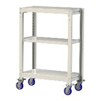 山金工業（株） 中量ラック移動式(150kg/段) H1200 3段 ウレタンキャスター 3SC