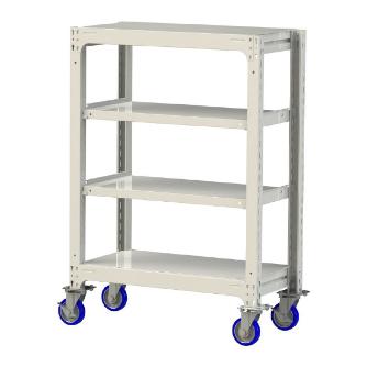 山金工業（株） 中量ラック移動式(150kg/段) H1200 4段 ウレタンキャスター 3SC 中量ラック　移動式 3SC4348-4WUF