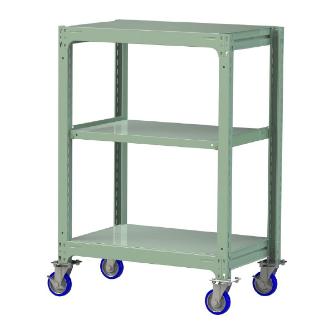 山金工業（株） 中量ラック移動式(150kg/段) H1200 3段 ウレタンキャスター 3SC 中量ラック　移動式 3SC4362-3GUF