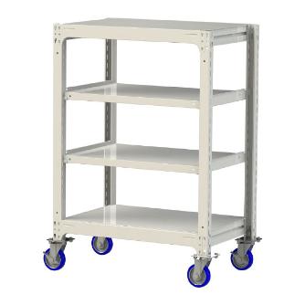 山金工業（株） 中量ラック移動式(150kg/段) H1200 4段 ウレタンキャスター 3SC 中量ラック　移動式 3SC4362-4WUF
