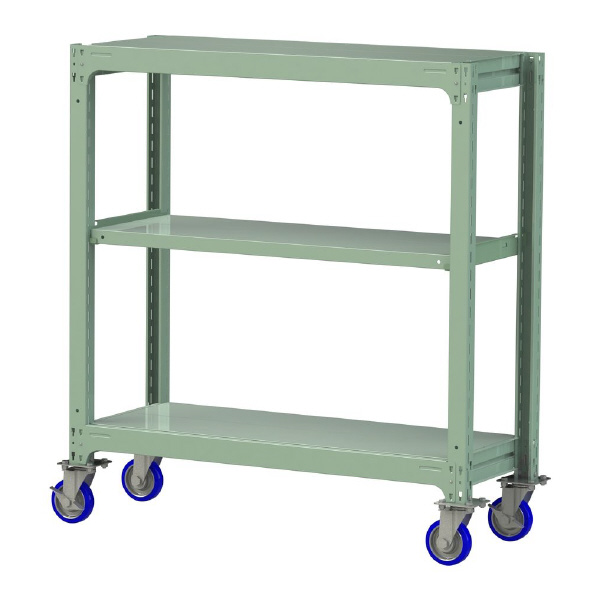 山金工業（株） 中量ラック移動式(150kg/段) H1200 3段 ウレタンキャスター 3SC 中量ラック　移動式 3SC4448-3GUF