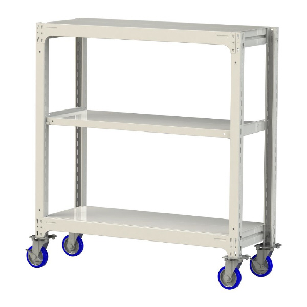 山金工業（株） 中量ラック移動式(150kg/段) H1200 3段 ウレタンキャスター 3SC 中量ラック　移動式 3SC4448-3WUF