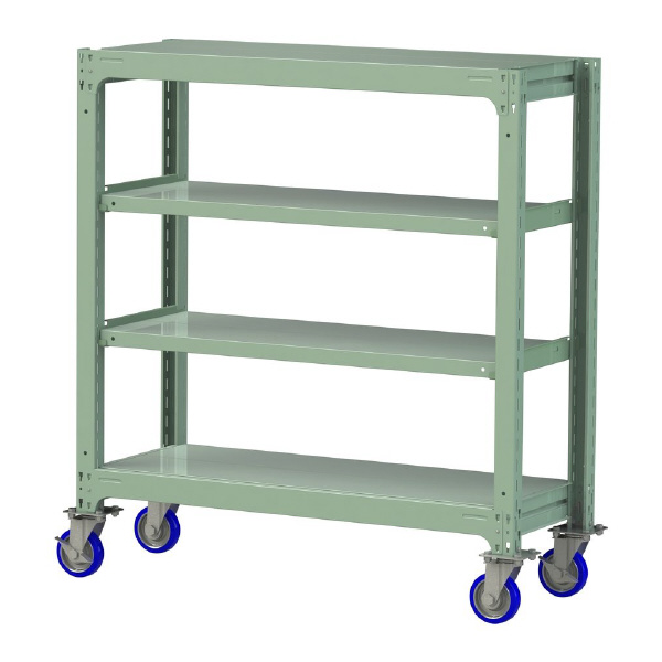 山金工業（株） 中量ラック移動式(150kg/段) H1200 4段 ウレタンキャスター 3SC 中量ラック　移動式 3SC4448-4GUF
