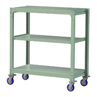 山金工業（株） 中量ラック移動式(150kg/段) H1200 3段 ウレタンキャスター 3SC 中量ラック　移動式 3SC4462-3GUF