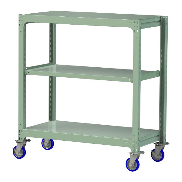 山金工業（株） 中量ラック移動式(150kg/段) H1200 3段 ウレタンキャスター 3SC 中量ラック　移動式 3SC4462-3GUF