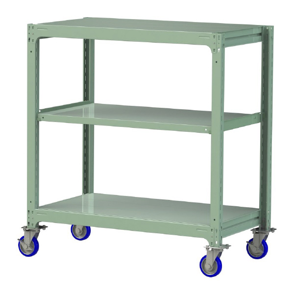 山金工業（株） 中量ラック移動式(150kg/段) H1200 3段 ウレタンキャスター 3SC 中量ラック　移動式 3SC4470-3GUF