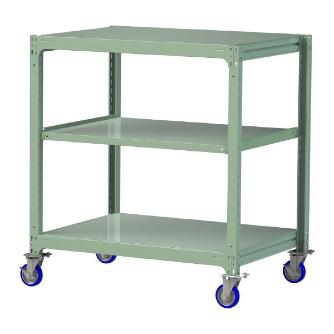 山金工業（株） 中量ラック移動式(150kg/段) H1200 3段 ウレタンキャスター 3SC 中量ラック　移動式 3SC4491-3GUF