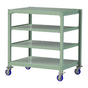 山金工業（株） 中量ラック移動式(150kg/段) H1200 4段 ウレタンキャスター 3SC 中量ラック　移動式 3SC4491-4GUF