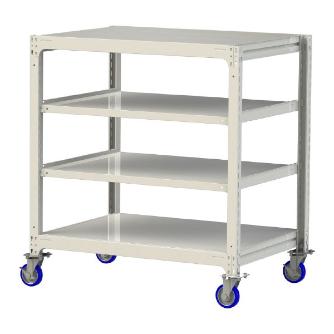 山金工業（株） 中量ラック移動式(150kg/段) H1200 4段 ウレタンキャスター 3SC 中量ラック　移動式 3SC4491-4WUF