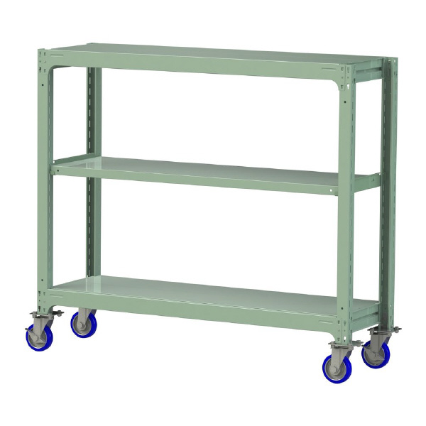 山金工業（株） 中量ラック移動式(150kg/段) H1200 3段 ウレタンキャスター 3SC 中量ラック　移動式 3SC4548-3GUF