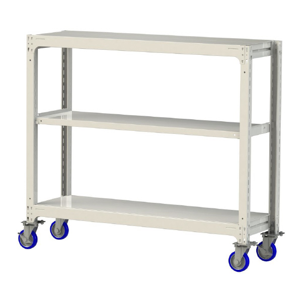 山金工業（株） 中量ラック移動式(150kg/段) H1200 3段 ウレタンキャスター 3SC 中量ラック　移動式 3SC4548-3WUF
