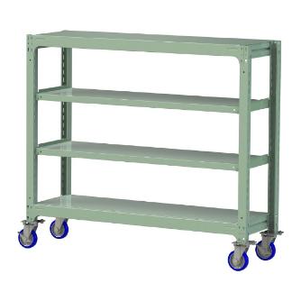 山金工業（株） 中量ラック移動式(150kg/段) H1200 4段 ウレタンキャスター 3SC 中量ラック　移動式 3SC4548-4GUF
