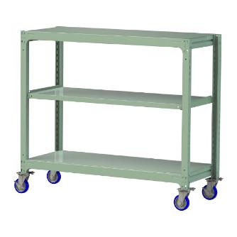 山金工業（株） 中量ラック移動式(150kg/段) H1200 3段 ウレタンキャスター 3SC 中量ラック　移動式 3SC4562-3GUF