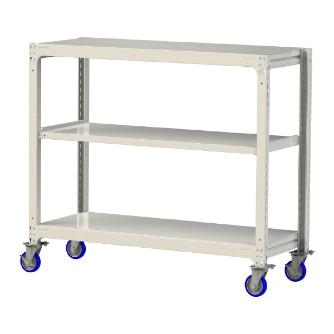 山金工業（株） 中量ラック移動式(150kg/段) H1200 3段 ウレタンキャスター 3SC 中量ラック　移動式 3SC4562-3WUF