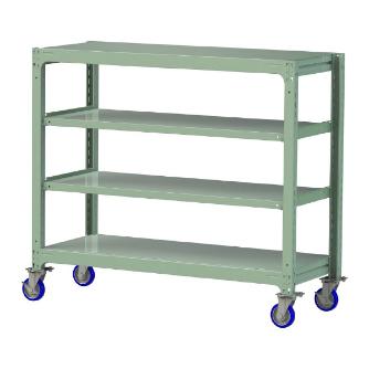 山金工業（株） 中量ラック移動式(150kg/段) H1200 4段 ウレタンキャスター 3SC 中量ラック　移動式 3SC4562-4GUF