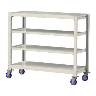 山金工業（株） 中量ラック移動式(150kg/段) H1200 4段 ウレタンキャスター 3SC 中量ラック　移動式 3SC4562-4WUF