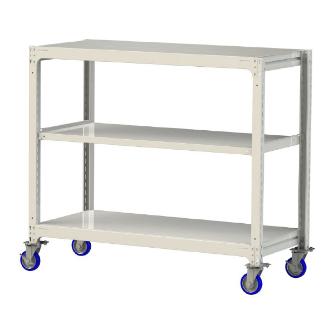 山金工業（株） 中量ラック移動式(150kg/段) H1200 3段 ウレタンキャスター 3SC 中量ラック　移動式 3SC4570-3WUF