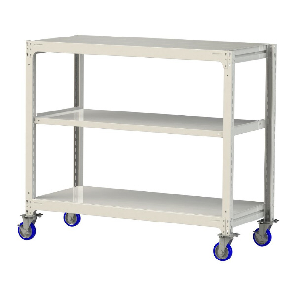 山金工業（株） 中量ラック移動式(150kg/段) H1200 3段 ウレタンキャスター 3SC 中量ラック　移動式 3SC4570-3WUF