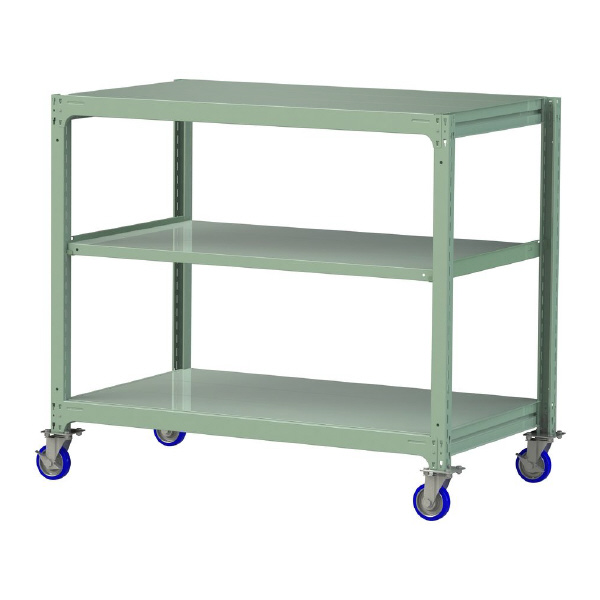 山金工業（株） 中量ラック移動式(150kg/段) H1200 3段 ウレタンキャスター 3SC 中量ラック　移動式 3SC4591-3GUF