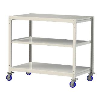 山金工業（株） 中量ラック移動式(150kg/段) H1200 3段 ウレタンキャスター 3SC 中量ラック　移動式 3SC4591-3WUF