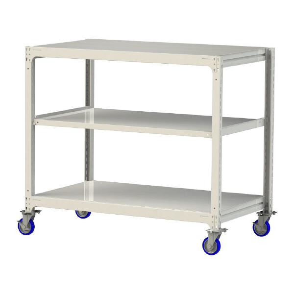 山金工業（株） 中量ラック移動式(150kg/段) H1200 3段 ウレタンキャスター 3SC 中量ラック　移動式 3SC4591-3WUF