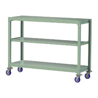 山金工業（株） 中量ラック移動式(150kg/段) H1200 3段 ウレタンキャスター 3SC 中量ラック　移動式 3SC4662-3GUF