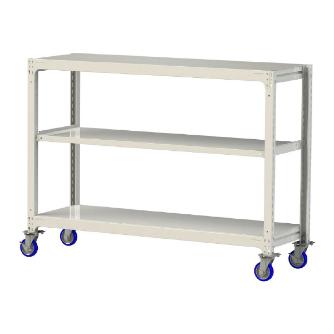 山金工業（株） 中量ラック移動式(150kg/段) H1200 3段 ウレタンキャスター 3SC 中量ラック　移動式 3SC4662-3WUF